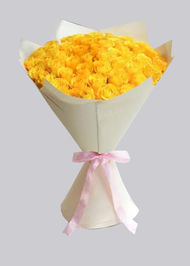 100 Yellow Roses Bouquet – 699 Aed